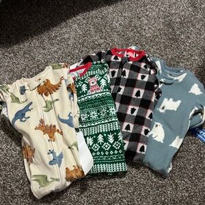 Fleece footie pajama SET